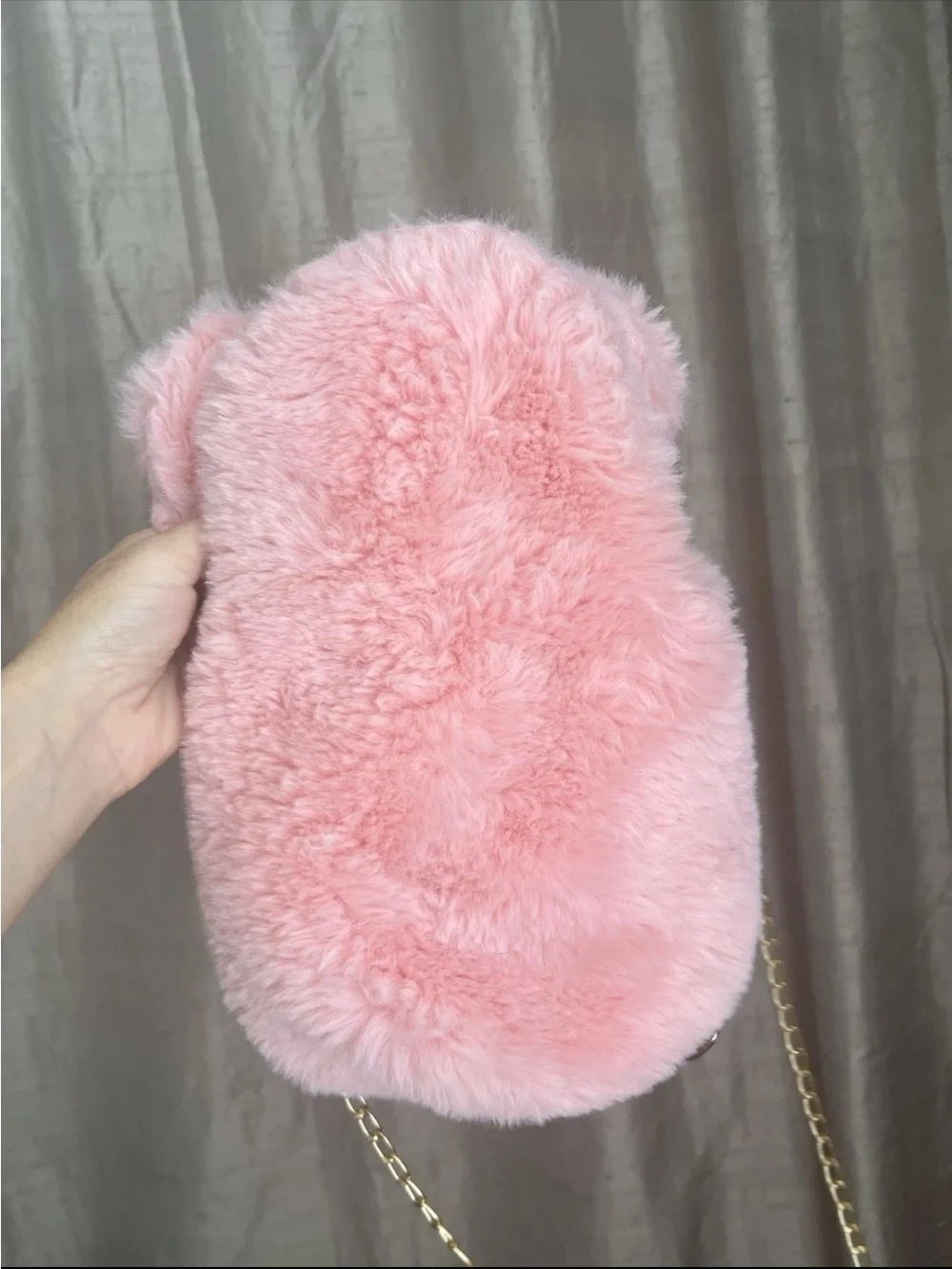 Plush Pink Teddy Bear Crossbody Bag handbag for Kids toy